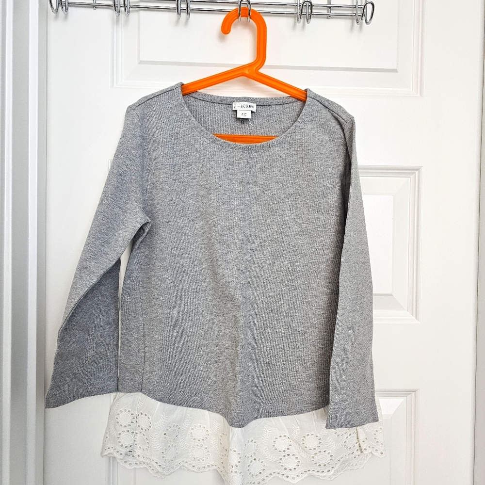 NWT j crew 3/4 sleeve gray
